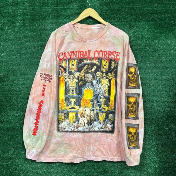 Cannibal Corpse Live Cannibalism Death Metal Band Tie-Dye LS Shirt Extra Large - Picture 1 of 4
